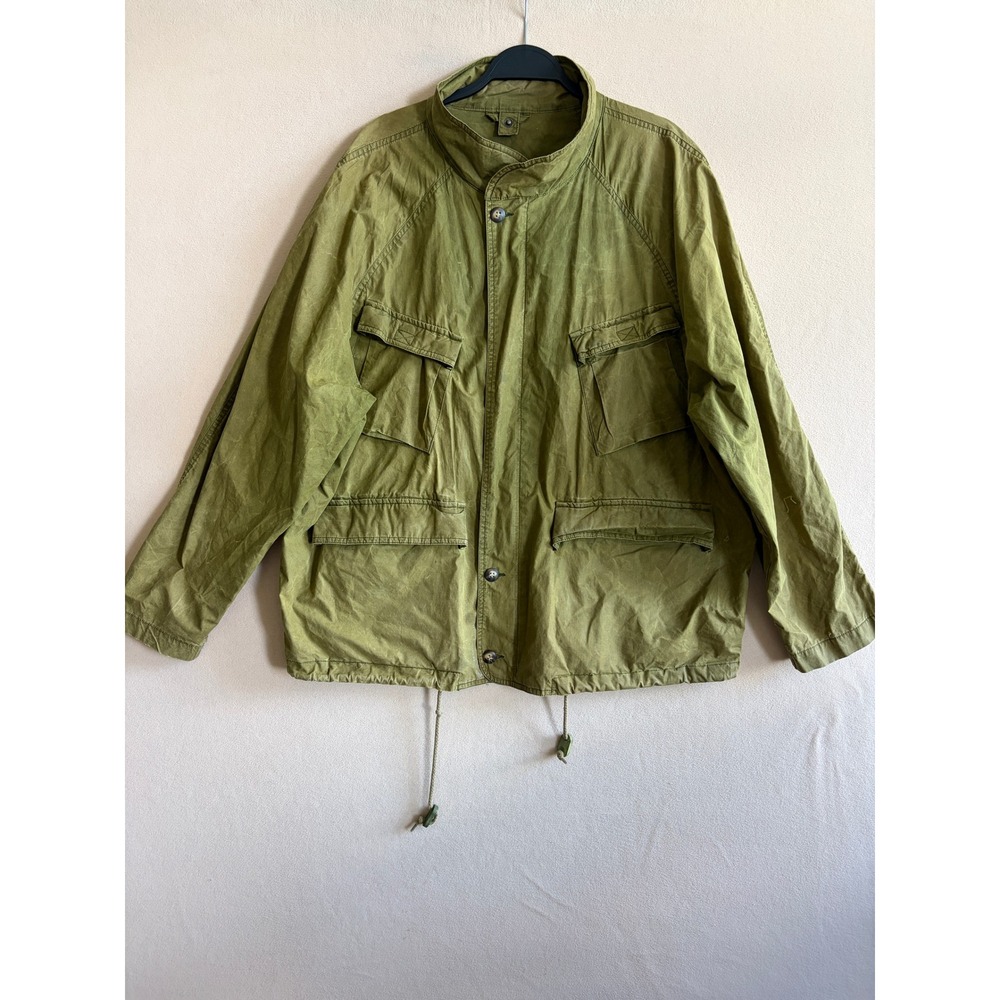 Gap Mens Olive Green Cotton Field Light Jacket Military Utility Coat Large